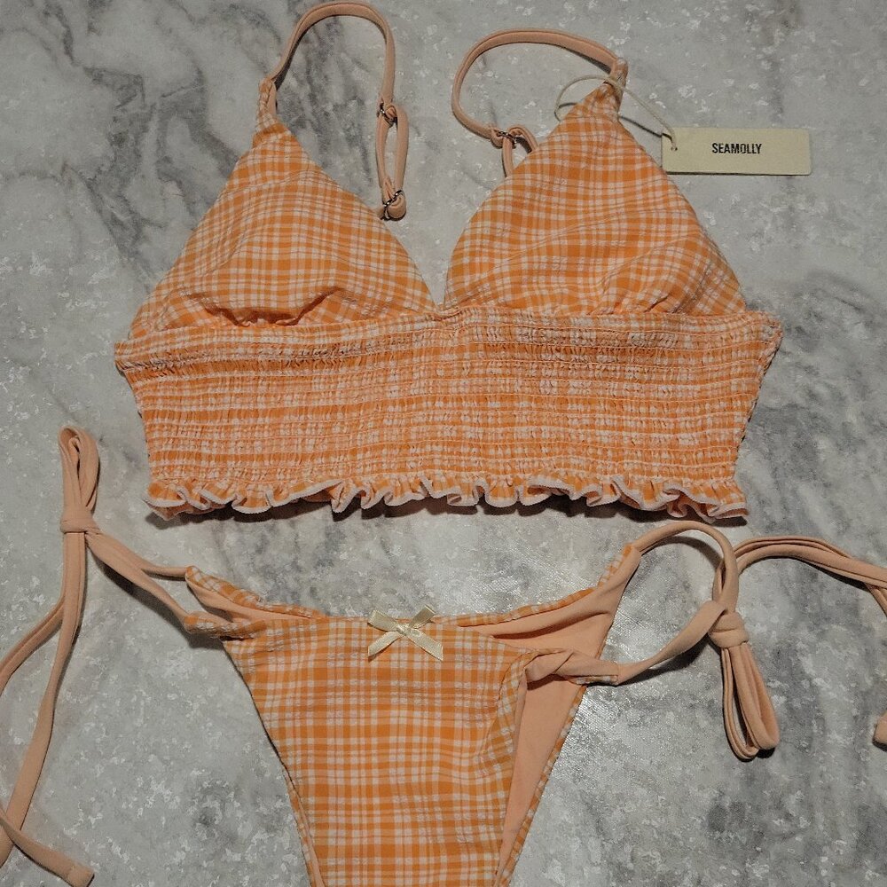 Seamolly Plaid Bikini Set – Size Medium NWT